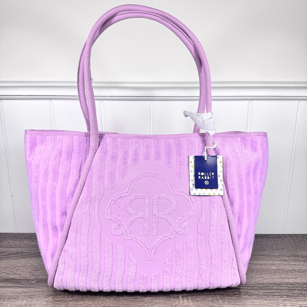 NEW Roller Rabbit Target Large Striped Terry Beach Tote Bag